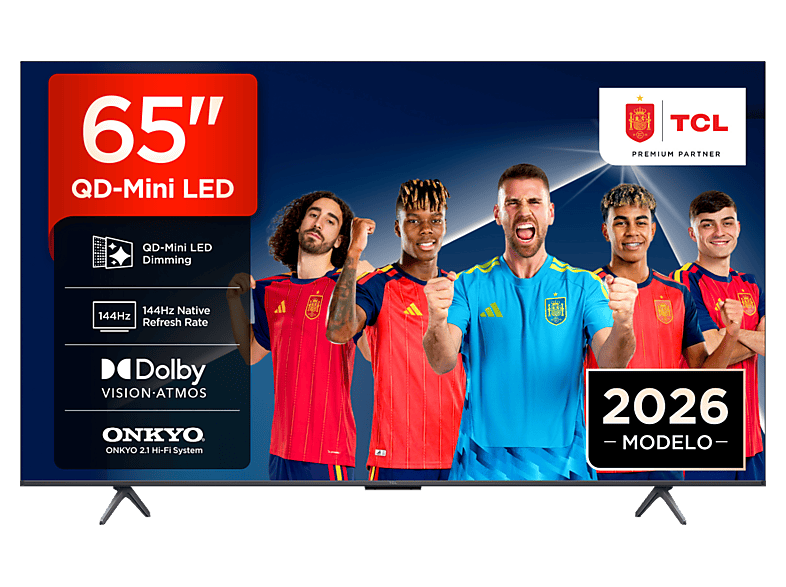 TCL 65P8L UHD 4K TCL AiPQ Processor Smart TV DVB-T2 Dolby Vision·Atmos 144Hz Google TV Negro