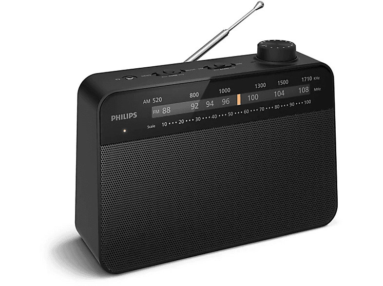 Philips TAR2509/10 0.3 W AM/FM Corriente Alterna o Pilas Gran Dial de Volumen Negro