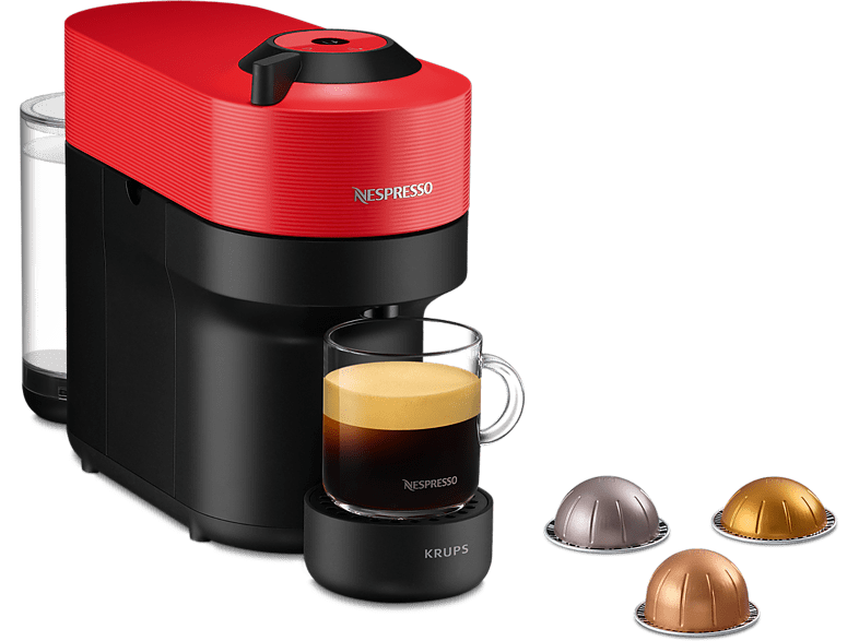 Nespresso® Krups Vertuo Pop XN920510 1500 W 0.56 L Tecnología Centrifusion Wi-Fi Spicy Red