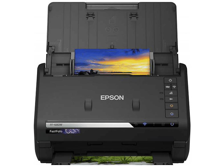 Epson FastFoto FF-680W 600 x 600 ppp 45 ppm WiFi Doble cara Alimentador automático Negro