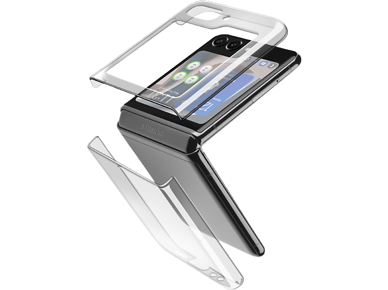 CellularLine CLEARCSGALZFLIP5T Para Samsung Galaxy Z Flip5 Resistente a golpes y rayones Transparente