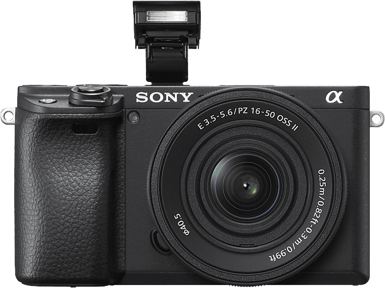 Sony Kit Alpha 6400A (ILCE6400AKB) + Objetivo  SELP16502 Con sensor CMOS Exmor APS-C 24.2 MP 4K Bluetooth