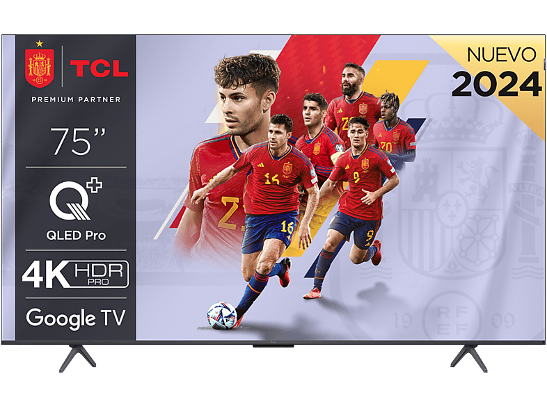 TCL 75C655 UHD 4K AiPQ PRO QLEDPRO Dolby Vision y Atmos HDR10+ Negro