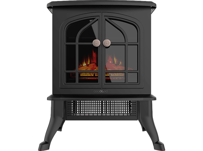 Cecotec ReadyWarm 2000 Flames 2000 W 2 niveles Termostato ajustable Control de llamas Black
