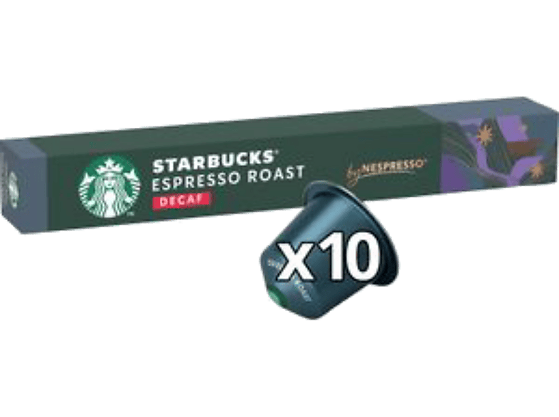 Starbucks Espresso Roast Descafeinado 10 piezas Aromático y Caramelizado Compatible con Máquinas Nespresso Tueste Intenso