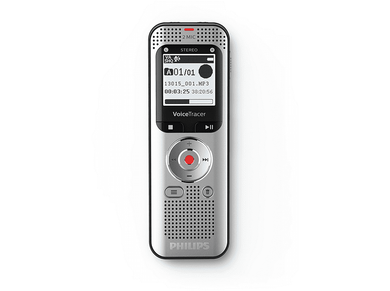 Philips VoiceTracer DVT2050 8 GB Reconocimiento de voz MP3 PCM Gris
