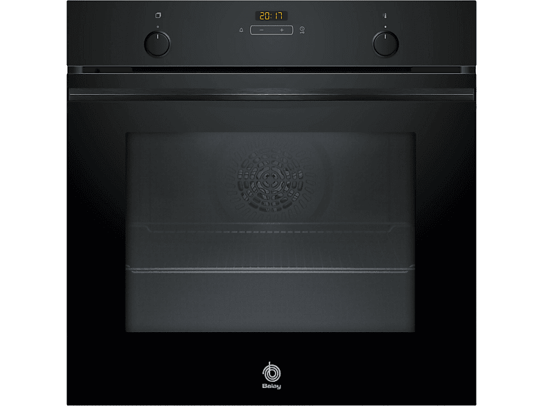 Balay 3HB5159N4 Serie Cristal Multifunción Hidrolítica 71 l Función Freidora de Aire Aire Caliente 3D Profesional 60 cm Cristal Negro