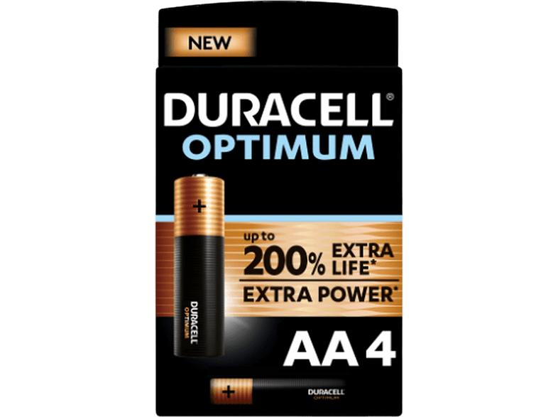 Duracell Optimum 4 Unidades 1.5 V LR6 / MX1500 Negro