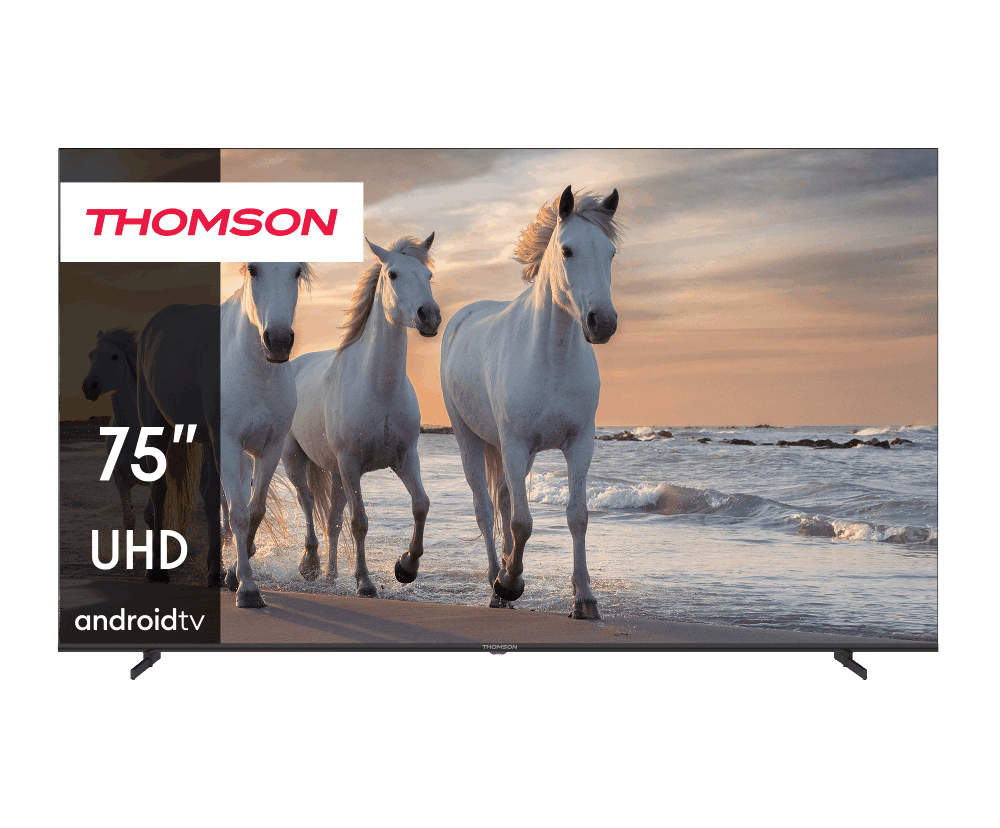 Thomson 75UA5S13 UHD 4K ARM CA55 Quad core Smart Android TV Dolby Vision Negro