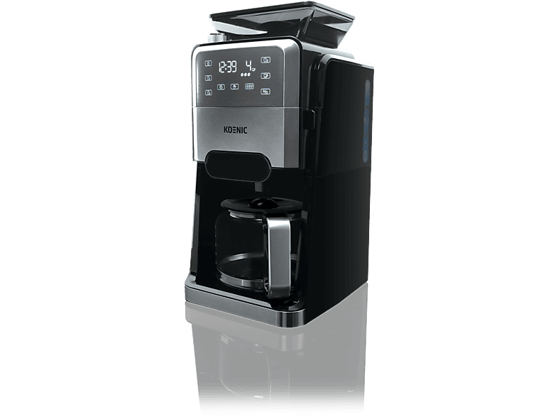 Koenic KCM 141224 1520 W 1.5l Capacidad Depósito de Agua 12 Tazas Negro/Acero Inoxidable