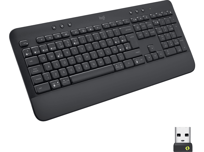 Logitech Signature K650 Bluetooth USB Ergonómico Teclado numérico PC/Mac Negro