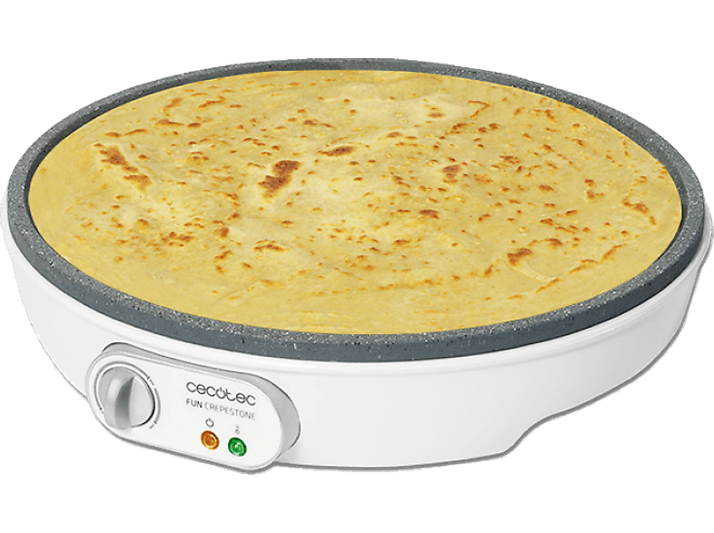 Cecotec Fun Crepestone 1000 W 30.5cm Revestimiento RockStone Libre de PTFE y PFOA Blanco
