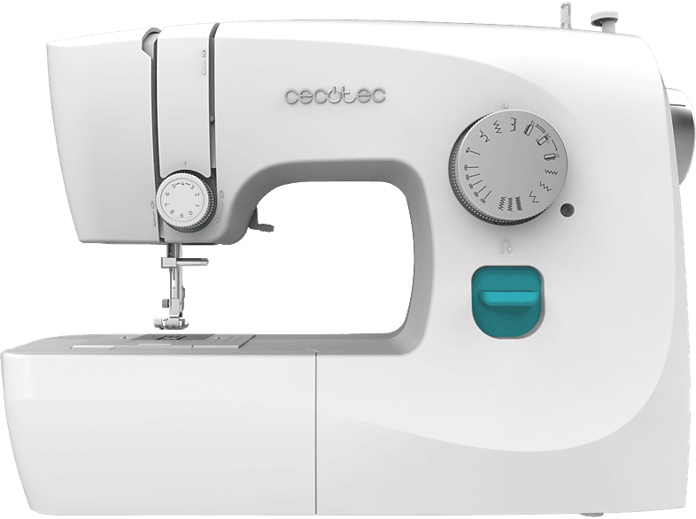 Cecotec BelleCouture 1500 15 puntadas Luz LED 6 grifas de arrastre Kit de Accesorios Brazo libre Ojalador regulable White