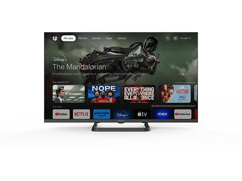 Peaq PTV 32GH-5024C HD-ready Google TV Dolby Audio HDR10 Triple Tunner Negro