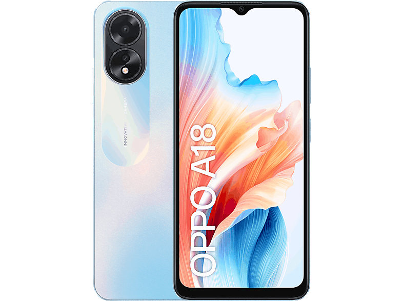 OPPO A18 Azul brillante 128 GB 4GB RAM 6.56 HD+ MediaTek Helio G85 5000 mAh Android