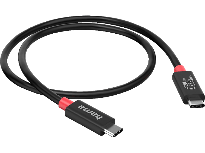 Hama 00200788 USB-C-USB-C 20 Gbps 240W 8k 2m Negro
