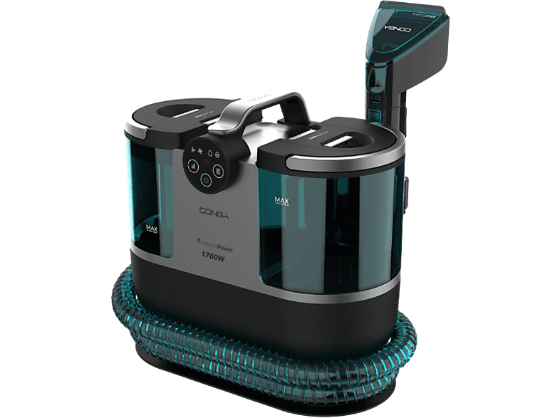 Cecotec Conga 7000 Carpet&Spot Clean Steam XXL 1700 W Radio de hasta 7 m Limpia tapicerías Azul y Negro