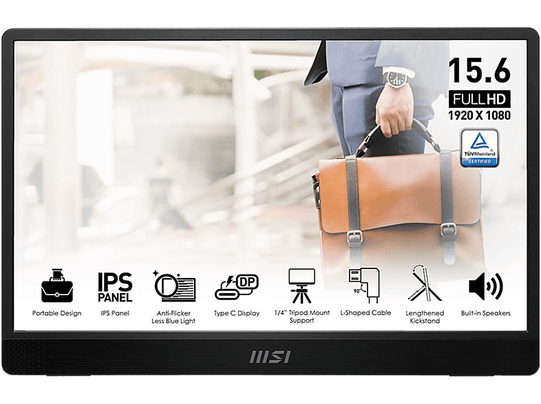MSI PRO MP161 E2 15.6 Full-HD 60 Hz 4 ms (GTG) IPS Negro