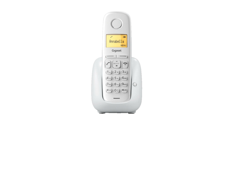 Gigaset A180 Pantalla 1.5 50 contactos Identificador llamadas Rellamada Blanco