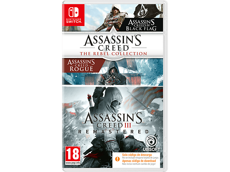 Nintendo Switch Assassin's Creed: Rebel Collection (AC IV: Black Flag + AC Rogue + AC III Remastered + AC Liberation) (Código en la caja)
