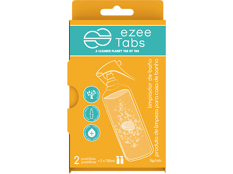 Ezeetabs Baños 2 pastillas 5 gr Aroma afrutado Amarillo
