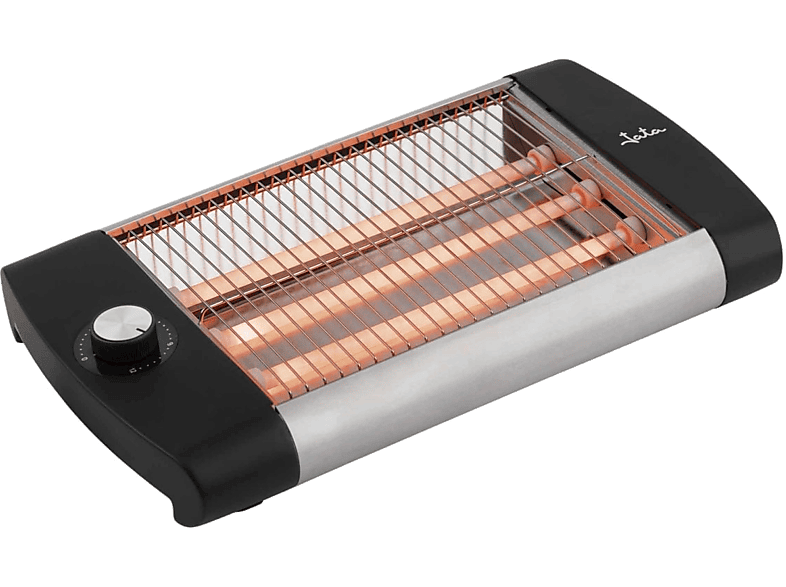Jata JETT1588 600 W Tostador plano 3 Barras de cuarzo Negro e inox