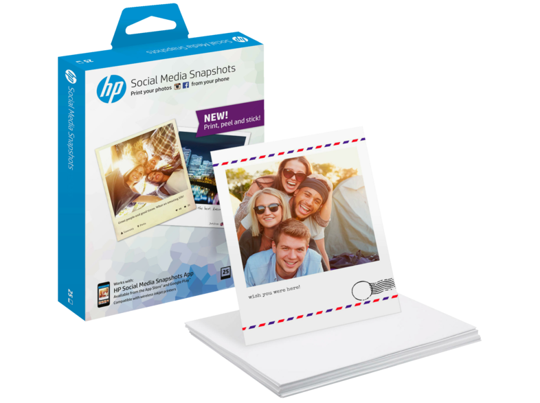 HP Social Media SNAPSHOT Ahesivo 25 hojas W2G60A