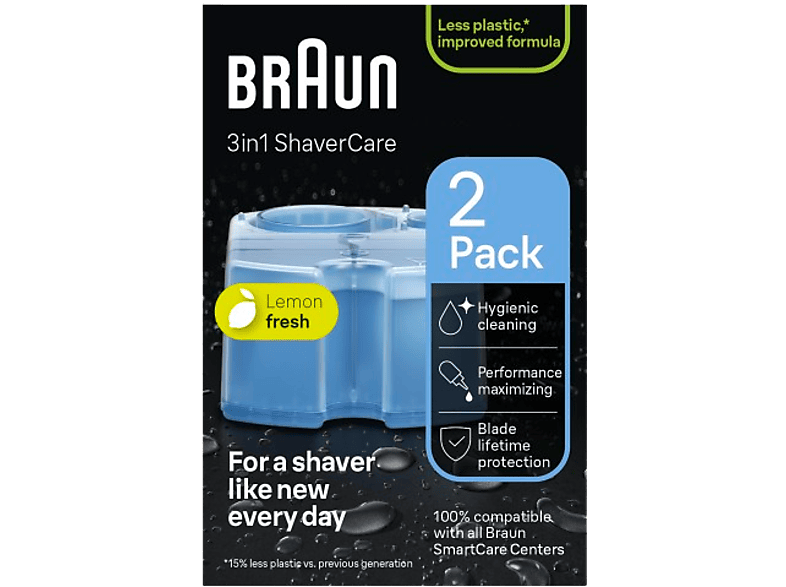 Braun cartuchos de limpieza ShaverCare 3 en 1 para SmartCare Center 2 unidades