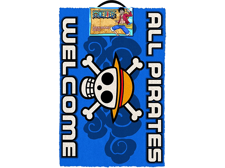Sherwood One Piece: All Pirates Welcome Fibra de coco gruesa 60x40 cm Azul