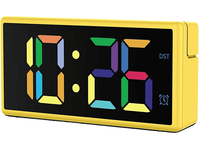 Hama Ibiza Digital 12/24h Hora Extragrande Pantalla Multicolor Carga Pila/USB Amarillo