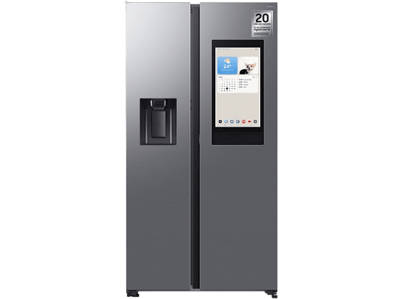 Samsung Family Hub Bespoke AI RS90F66BETEF Twin Cooling 178.4 cm 614 l Dispensador agua y hielo Balda botellero Inox