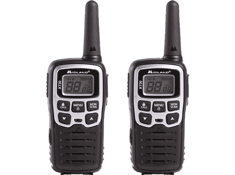 Midland XT50 gris 8km de alcance 24 canales manos libres cargador sobremesa