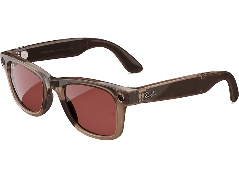 Ray-Ban Meta Wayfarer Blanco piedra Transitions® Transparente Rojo Sandía