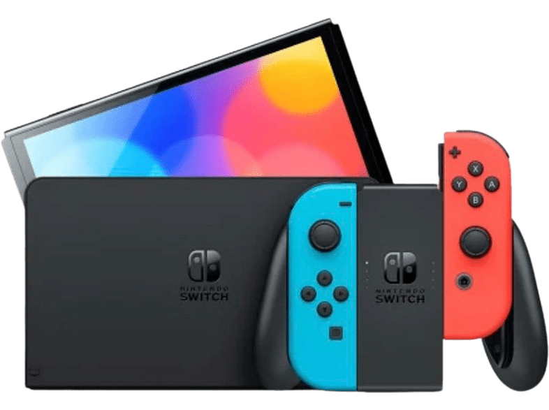 Nintendo Switch OLED 7 Joy-Con 64 GB Azul y Rojo Neón