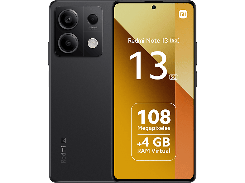 Xiaomi Redmi Note 13 5G Negro 256 GB 8 GB RAM 6.67 AMOLED FHD+ MediaTek Dimensity 6080 5000 mAh Android