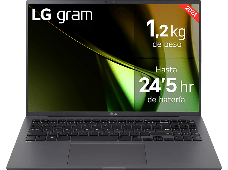 LG 16Z90S-G.AD89B 16 WQXGA Intel® Core™ Evo™ Ultra 7-155H 32 GB RAM 1 TB SSD Arc™ GPU W11H Gris Carbón