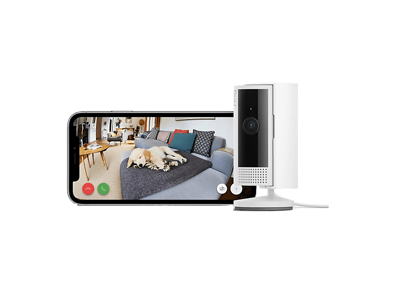 Amazon Ring  Indoor Camera (2nd Gen) 1080p HD Función de visión nocturna WiFi de 2.4 GHz Blanco