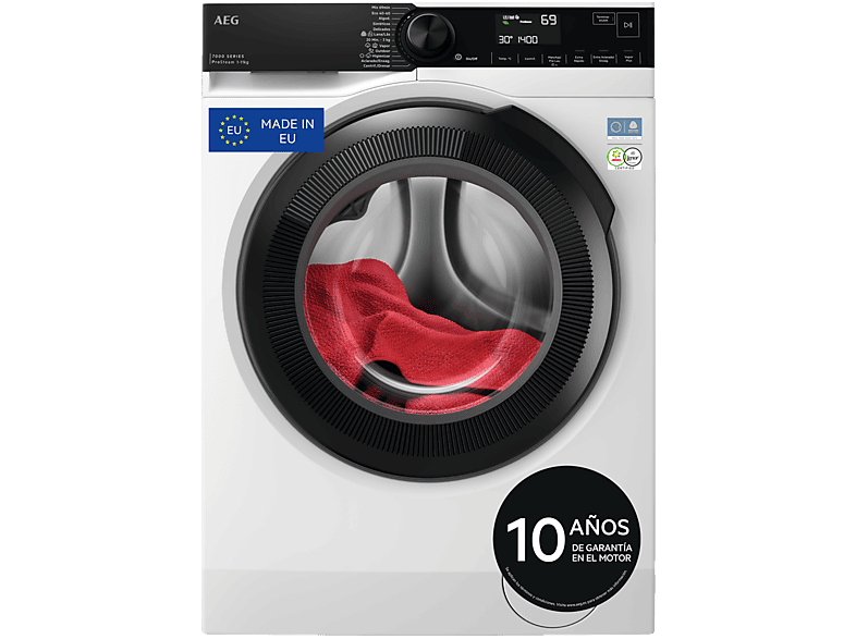 AEG LFSR7304L4BP 11 kg 1400 rpm 12 programas Programa Higiene con vapor Cajón extra largo Blanco