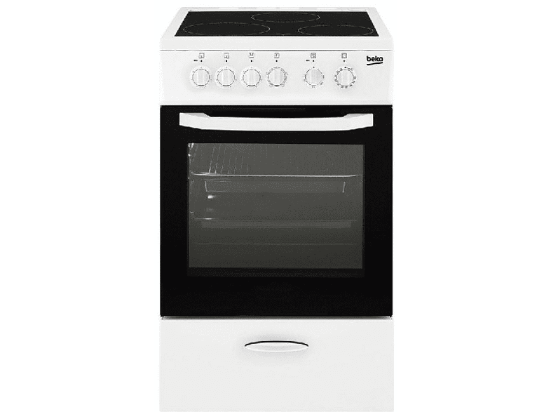 Beko CSS48100GW Encimera Vitrocerámica 3 zonas Horno eléctrico 54 l Blanco