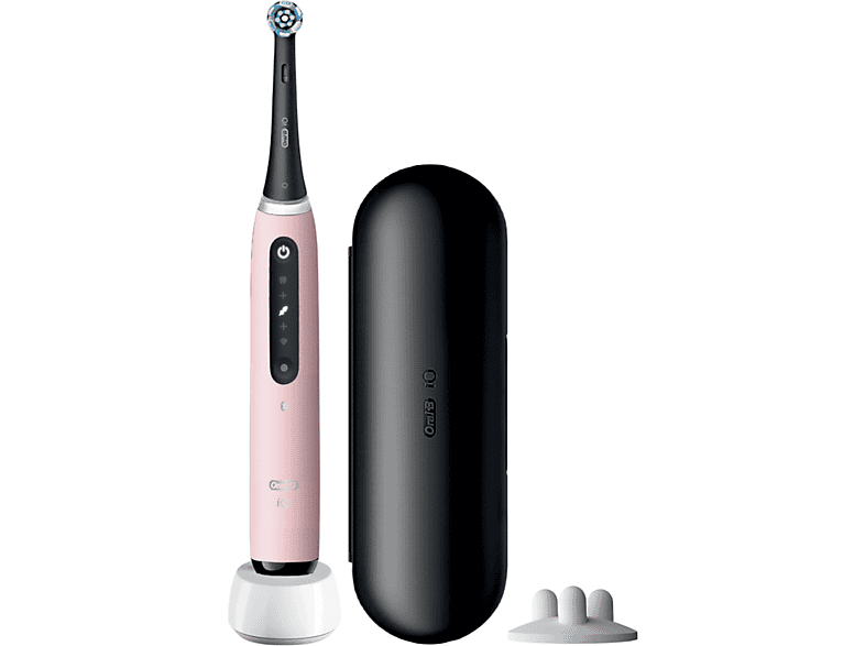 Oral-B iO 5S 1 cabezal  Estuche de viaje Diseñado por Braun Rosa