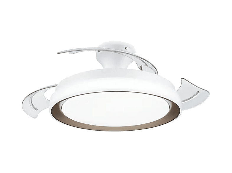 Philips Bliss (2026) 28 W 6 Velocidades Aspas retráctiles 106 cm 4500 lúmenes regulables Mando a distancia Blanco/Dorado