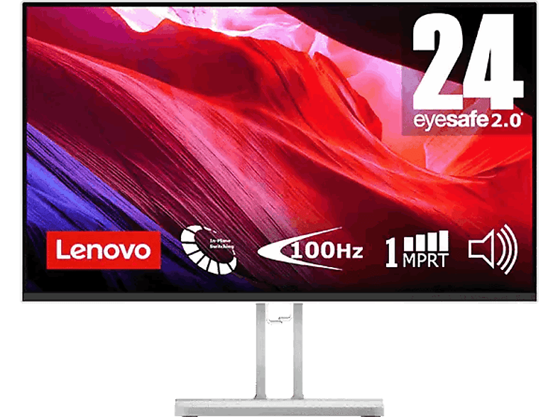 Lenovo L24i-4A 23.8 Full-HD 6 ms 100 Hz 1x HDMI® 1.4 1x VGA Altavoces Integrados Gris