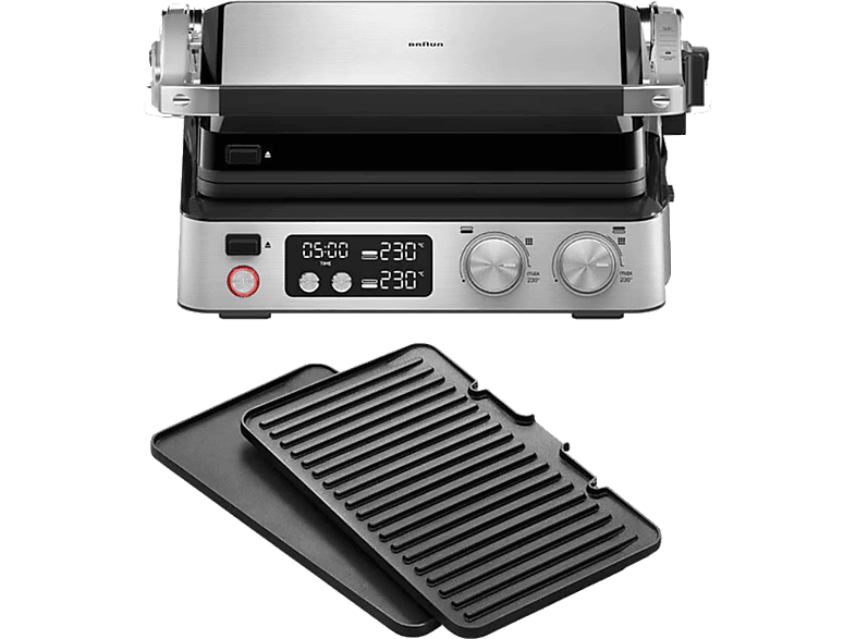 Braun CG7040 2000 W Posiciones 3 en 1 Temperatura ajustable Placas de 29x23 cm Plata