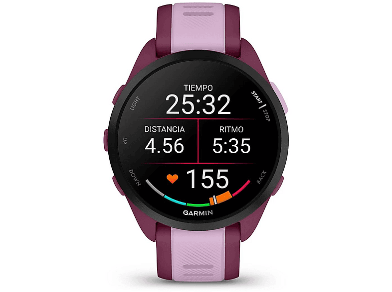 Garmin Forerunner® 165 Music Lila 20 mm 1.2 AMOLED 4 GB Garmin Pay™ Control inteligente