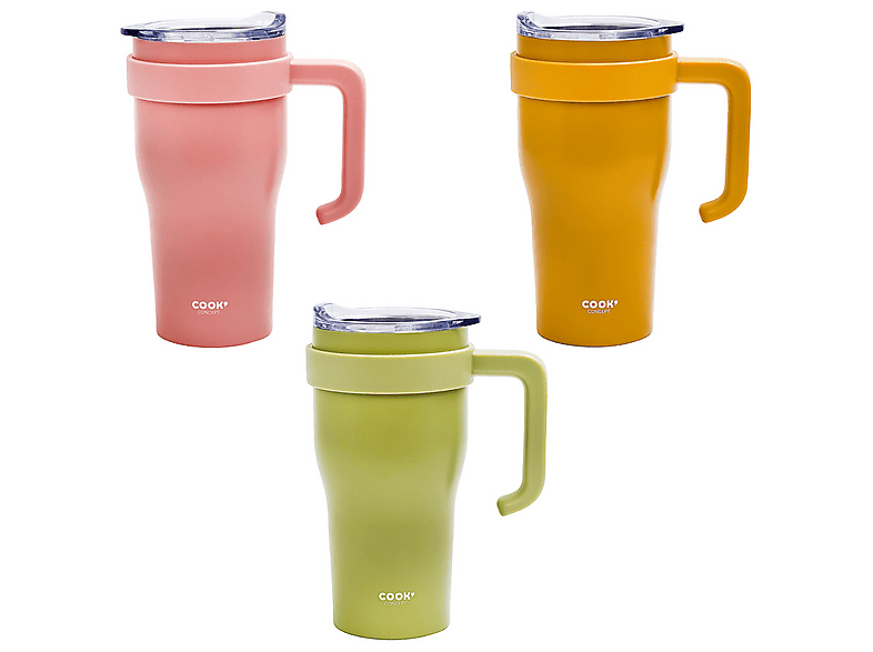 CMP Paris Miami KA0668 600 ml Con asa Acero inoxidable Verde Rosa o Naranja (Aleatorio)