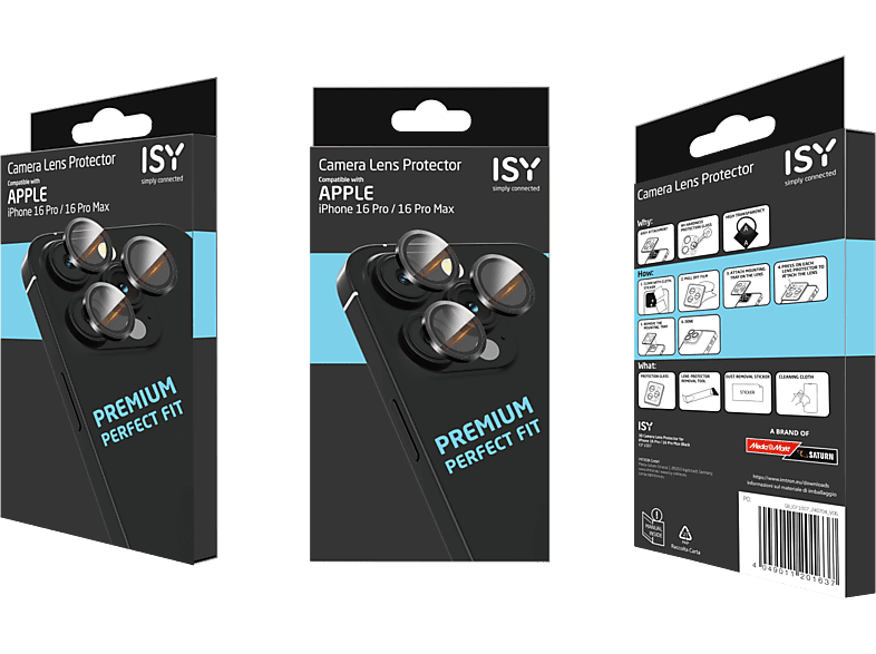 Isy ICP 1007 Compatible con iPhone 16 Pro y iPhone 16 Pro Max Cristal templado Transparente
