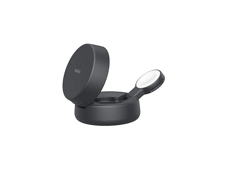 Belkin WIZ043kqCH Compatible con Qi2 o MagSafe 25 W En vertical o apaisado 2 en 1 Negro
