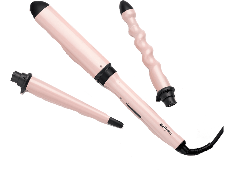 Babyliss Multistyler curler & Wave Trio 210 °C 3 barriles intercambiables Rosa