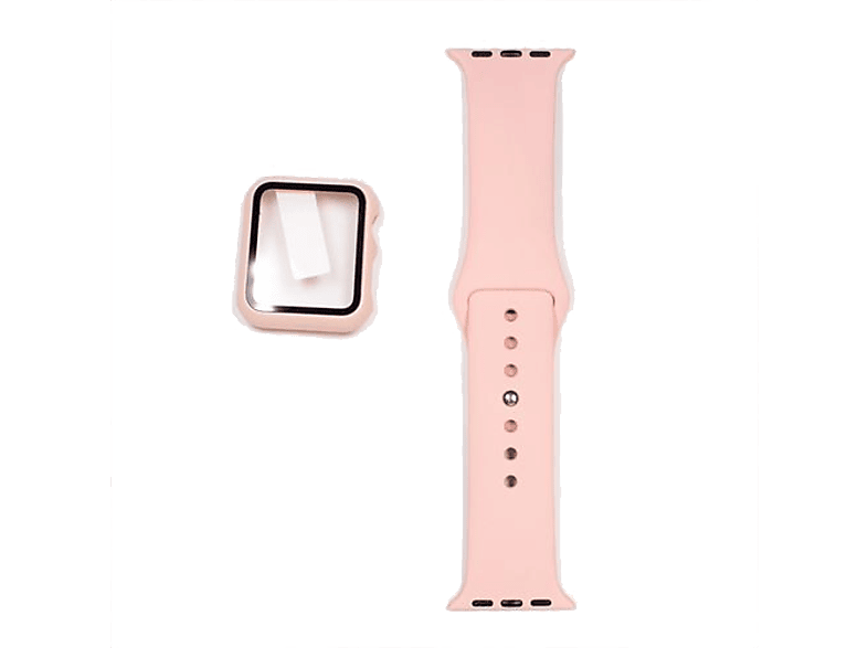 Friendly License FRSWB072 Incluye Protector de Pantalla Compatible con Apple Watch 38/40/41 mm Silicona Rosa