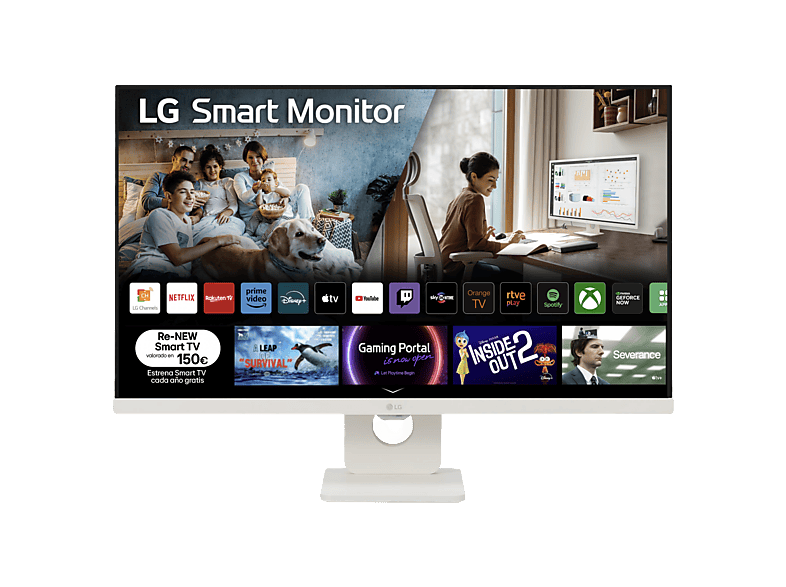 LG 27U731SA-W 27 UHD 4K 60 Hz 5 ms Smart Monitor  IPS 2x HDMI HDR10 Altavoces incorporados Blanco